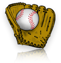 Drawing of baseball mitt with ball