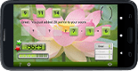 Thumbnail of a landscape Android phone displaying a screen from This=That showing a pink flower blossom as the backdrop.